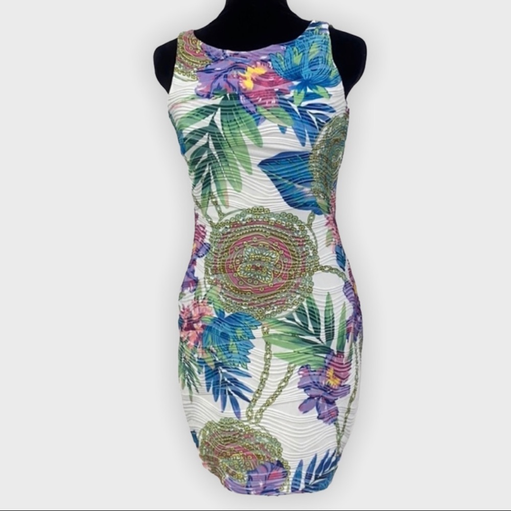 Jennifer Lopez tropical print dress size S